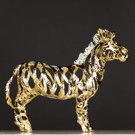 GOLD FILIGREE ZEBRA FIGURINE