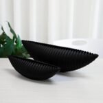 RIPPLE FORM VASE BLACK