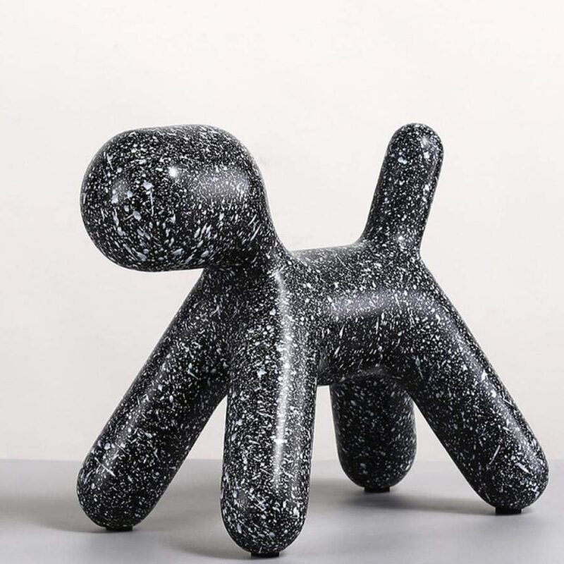 SPECKLED ABSTRACT DOG FIGURINE
