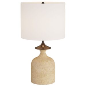 Entryway console styled with tall buffet lamp pair, mirror, and layered objects — the full grand entry formula