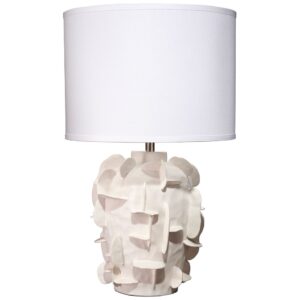 Best table lamps for living room 2026 — styled console with brass lamp, books, and green ceramic vase