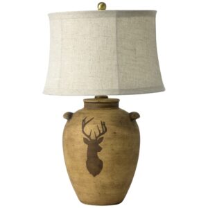 Cordless rechargeable table lamp on an outdoor covered patio — smart portable lighting option