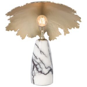 Tiny ceramic mini table lamp on a compact nightstand beside a book and small plant