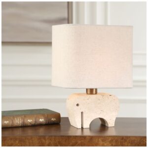 Matched pair of black table lamps flanking a bed in a master bedroom — bilateral symmetry styling