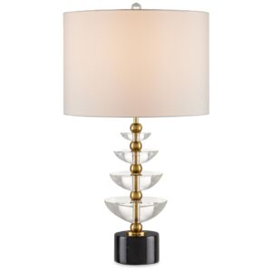Light blue lamp styling guide — pairing blue ceramic with white, natural linen, and brass accents