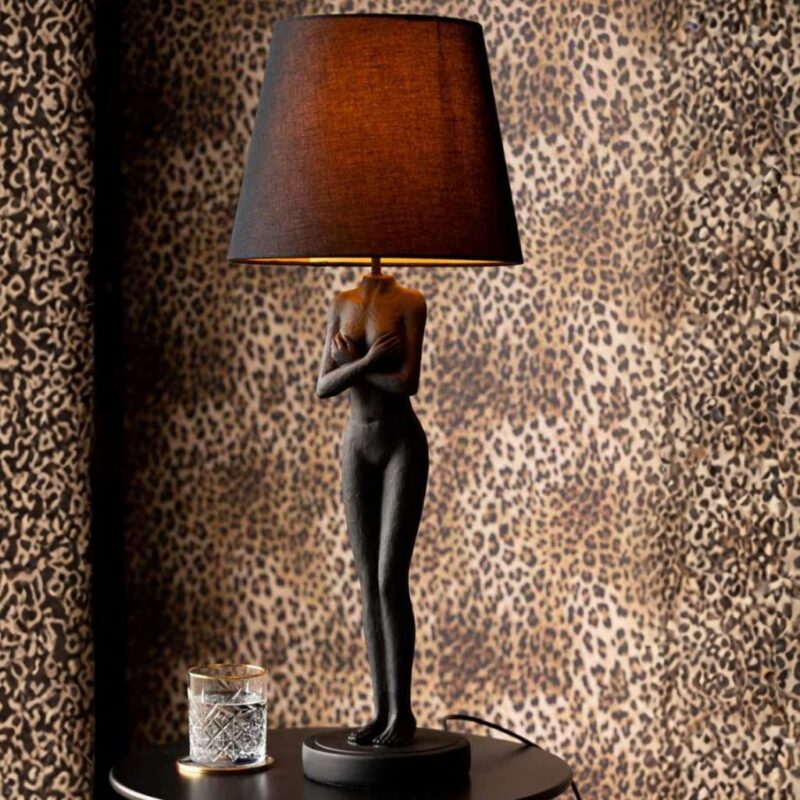Touch table lamps — natural beige lamp showing design quality available in touch-controlled bedside table lamps