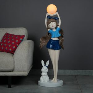 Reading floor lamp adjustable — abstract resin floor lamp showing the quality of adjustable arm floor lamps for precise reading position control