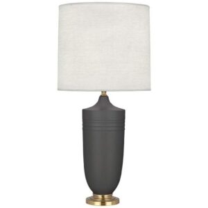 Crystal table lamps styling — Adeline gold lamp as warm formal accent beside a crystal lamp in a formal traditional room