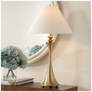Green table lamps botanical — meadow ombre ceramic lamp creating botanical palette companion to sage and forest green in organic modern rooms