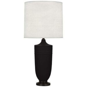 Table lamps for entryway asymmetrical — Adeline gold petal lamp as the single statement anchor at one end of an entryway console
