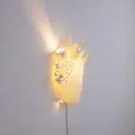 Side view of anatomical heart wall lamp form