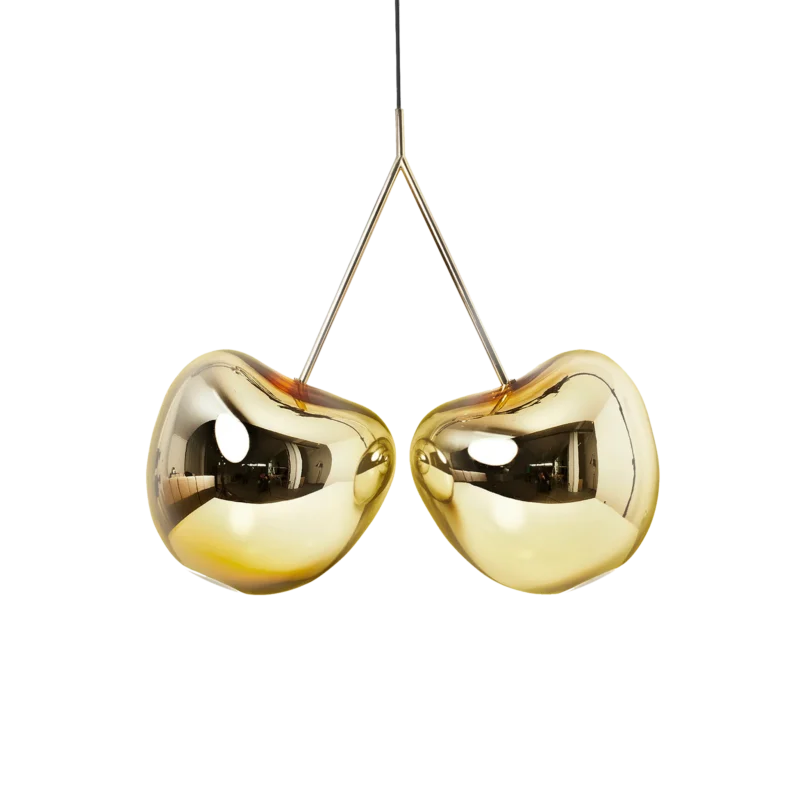 Detail of the metal gold finish