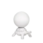 turtle lamp, white shell design, front view