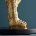 Floor Lamp Rabbit Gold, close-up detail of the matte gold finish