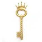 Gold power key sculpture in tall porcelain