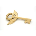 Gold key sculpture in oversized porcelain