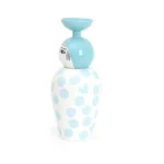 Porcelain lidded jar vase styled on a console