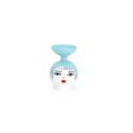 Porcelain lidded jar vase, tall sculpted-lid vessel