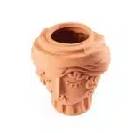Terracotta woman vase, standing figure, front view