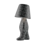 Figure lamp illuminated at the head, angled view