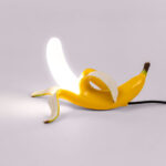Table Lamp Banana Yellow, close-up detail of the yellow finish