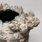 Detail of the raw clay base texture