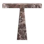 Red marble table lamp, front view
