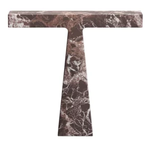 Red marble table lamp, front view