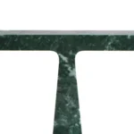 Marble table lamp, angle showing T-shape silhouette