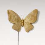 Wall Lamp Butterfly Gold, shown mounted in a living room