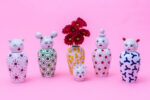 Small lidded keepsake vase, compact porcelain jar