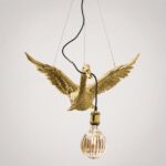 Ceiling Lamp Duck Gold, illuminated view