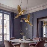 Ceiling Lamp Parrot Gold, illuminated view
