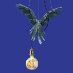 Ceiling Lamp Parrot Green, shown mounted over a dining table