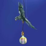 Ceiling Lamp Parrot Green, shown mounted over a dining table