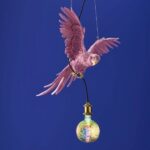 Ceiling Lamp Parrot Pink, illuminated view