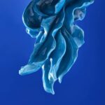 Ceiling Light Jellyfish Blue, full front view of the jellyfish sculpture