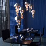 Ceiling Light Jellyfish White, shown mounted in a hallway