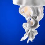 Ceiling Light Jellyfish White, close-up detail of the white finish