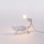 Table Lamp Chameleon Still, full front view of the chameleon sculpture