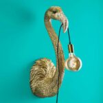 Wall Lamp Flamingo Gold, illuminated view