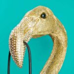 Wall Lamp Flamingo Gold, shown mounted in a living room