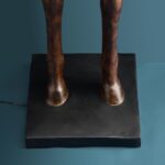 Floor Lamp Horse Brown, base and cable detail with light switch