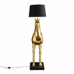Floor Lamp Horse Gold, shown in a living room setting