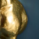 Floor Lamp Horse Gold, shown in a living room setting