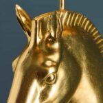 Floor Lamp Horse Gold, shown in a living room setting