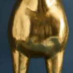 Floor Lamp Horse Gold, shown in a living room setting