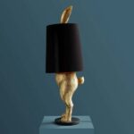 Floor Lamp Rabbit Gold, close-up detail of the matte gold finish