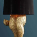 Floor Lamp Rabbit Gold, shown in a living room setting