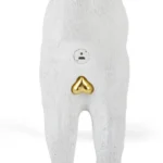 Table Lamp Cat Standing White, full front view of the cat sculpture